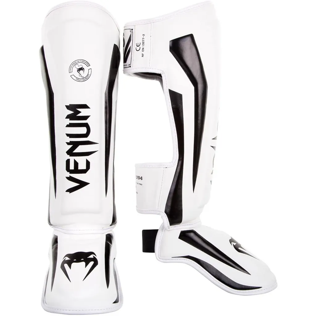 Protège-tibias MMA Venum Elite Blanc L pour Sparring et Entraînement Pro