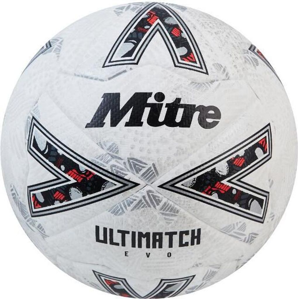 Mitre - "Ultimatch Evo" Fußball RD3361 (5) (Weiß/Naturweiß/Silber)