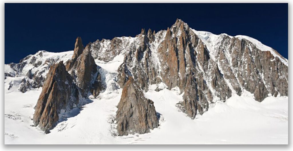 Tulup Leinwand-Bilder 140x70 Wandbild Canvas Kunstdruck Gebirge Schnee Landschaft