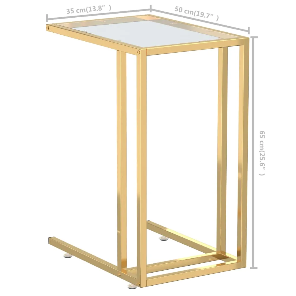 Bout de canapé design en verre transparent pour ordinateur et décoration - 13