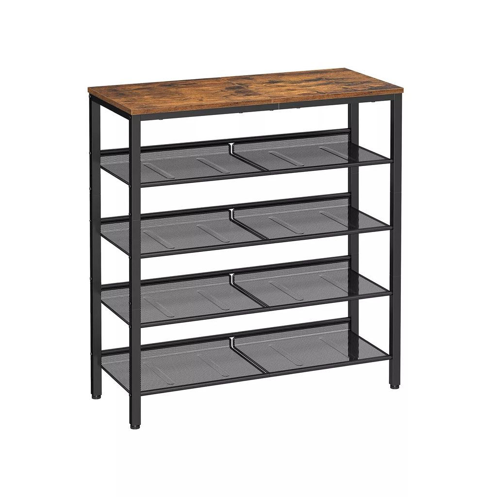 In And OutdoorMatch Sideboard und Schuhschrank Otilia - 2 in 1 - Industrial - Schuhregal - Konsolentisch - Flurtisch - Beistelltisch