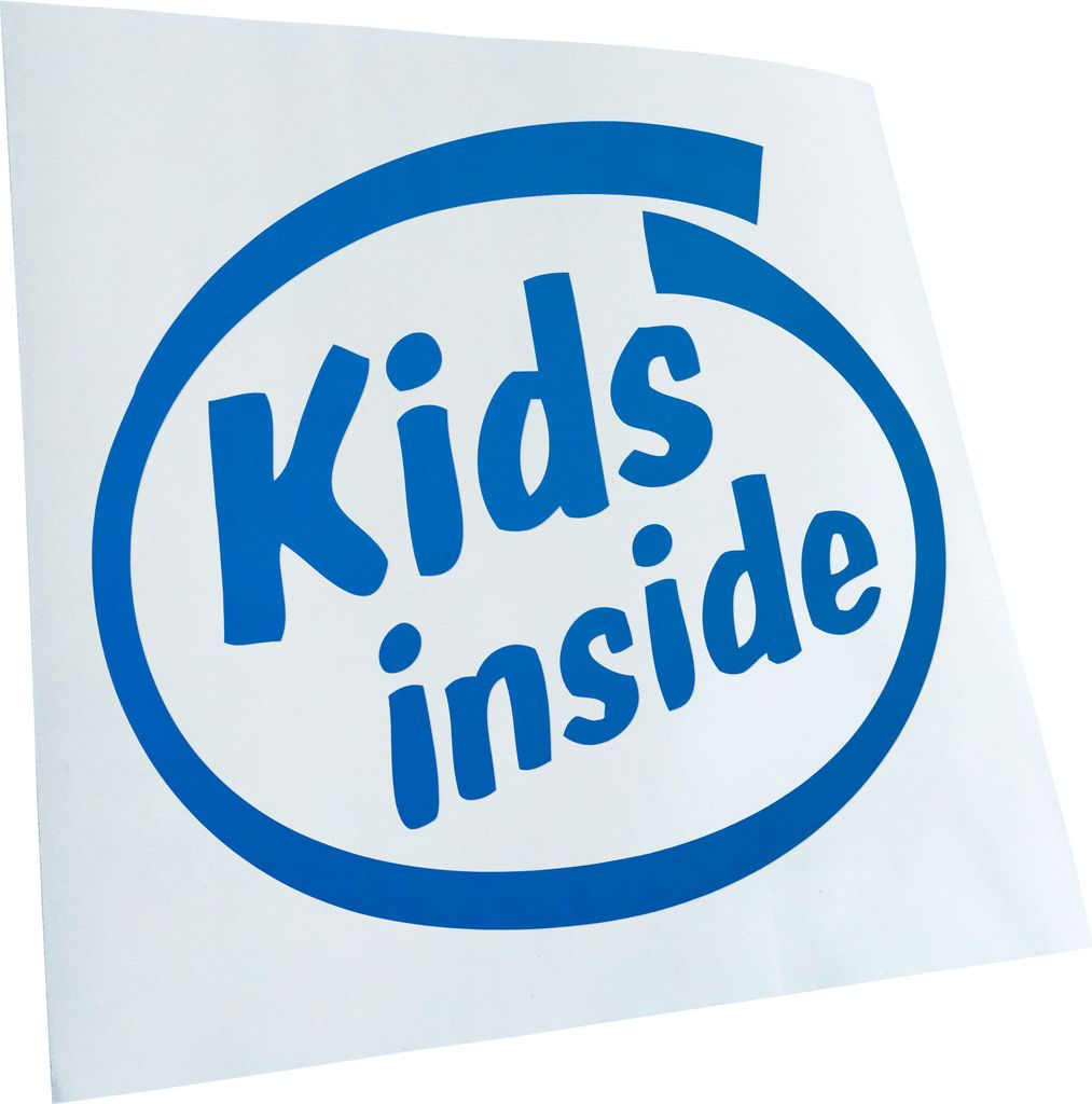 Kiwistar - Autoaufkleber - Kids Inside Heckscheibe - Aufkleber für Auto Kfz Fahrrad, LKW, Truck Mofa