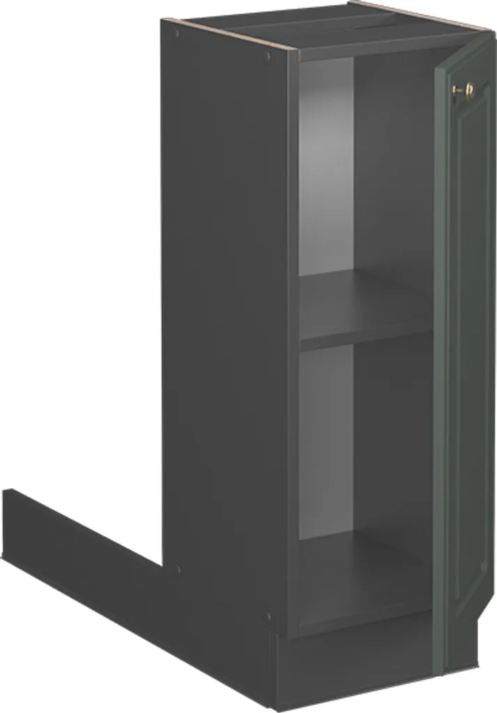 Isola Cucina 30cm Vicco Fame-Line Verde-oro | Modulo Slim Antracite