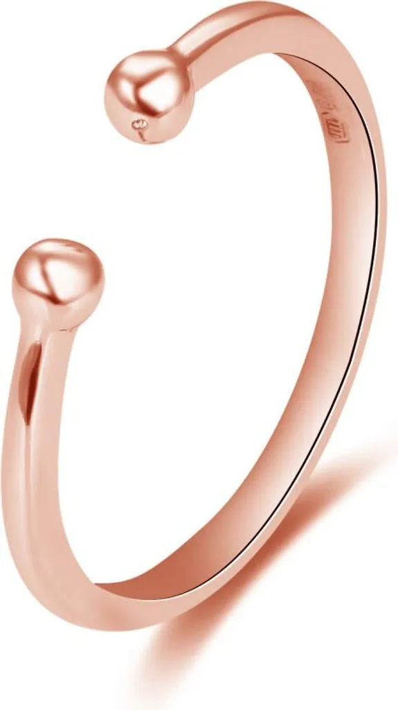 Anneau ouvert en or rose AGG470-RG bague fine pour femme chic