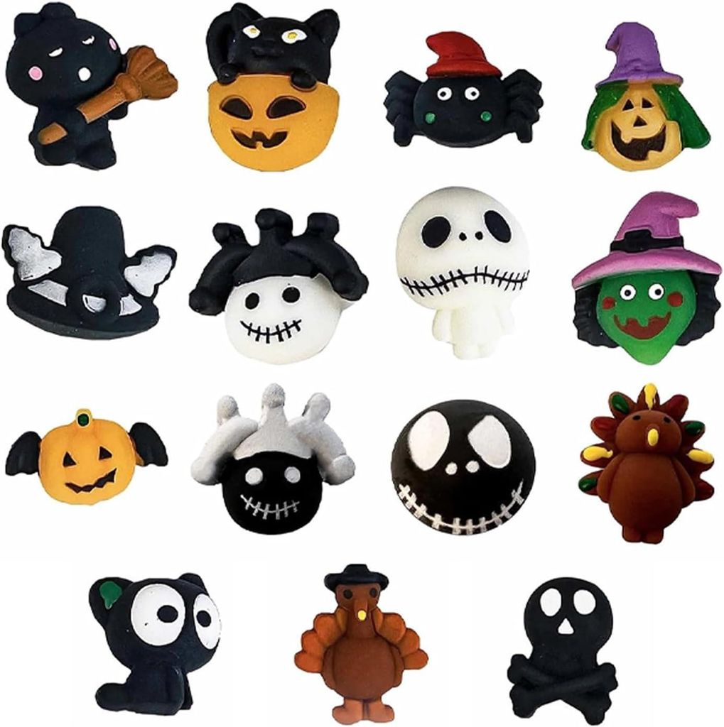 15 Stück Mochi Squishy Spielzeug, Mini Mochies Squishies Fidgets, Halloween Party Gunsten & Behandlung Taschen Geschenke