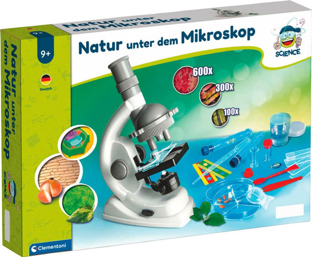 Clementoni Natur unter dem Mikroskop 3 Objektiven 600-fache Produktbild 