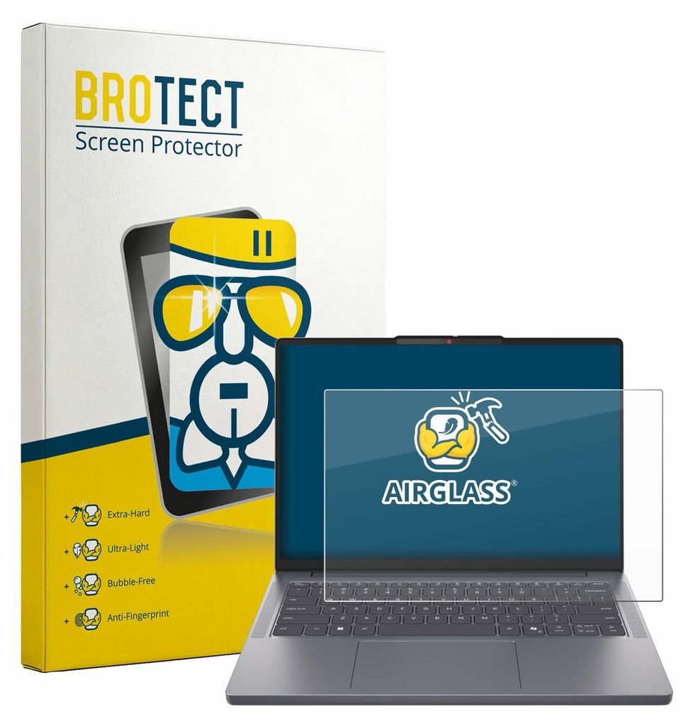 BROTECT Schutzglas für Lenovo IdeaPad Slim 3i Gen 11 14" Schutzfolie Panzer Folie Glas Display Schutz klar