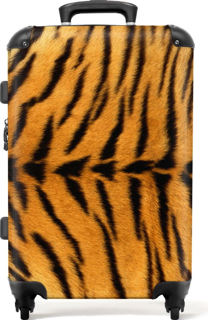 NoBoringSuitcases.com Großer Koffer - Tigerdruck - Tier - Wildtiere - Tierdruck - Kombinationsschloss TSA - Hartschalen Trolley 4 Rollen - 72 li...