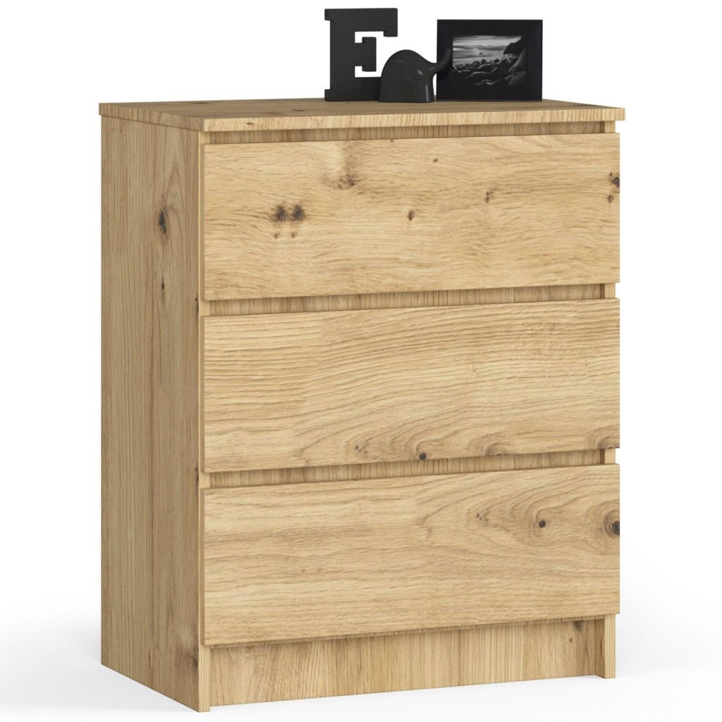 Commode K60 3 tiroirs Dąb Artisan Image du produit 
