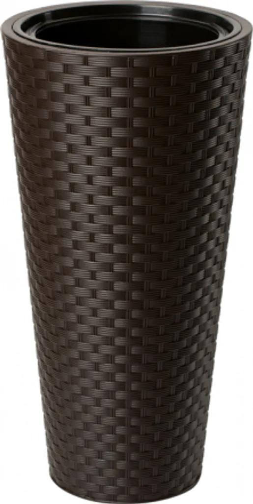Couvercle pot RATTANA SLIM d40x79cm plastique brun pour protéger vos sols