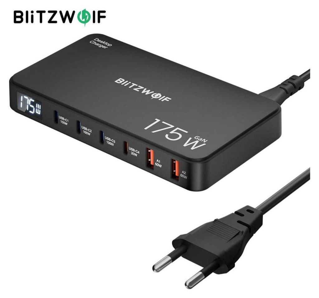 Blitzwolf® BW-S30 175W 6-Port USB PD Ladegerät Produktbild 