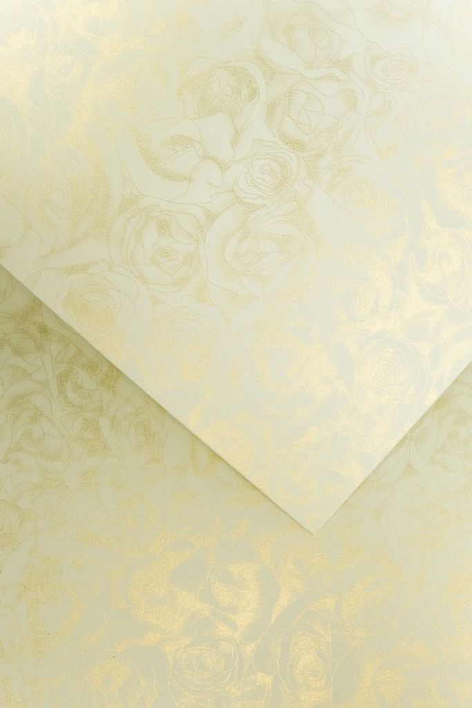Galeria Papieru Dekorationspapier Rose elfenbein 250g, 20Stk