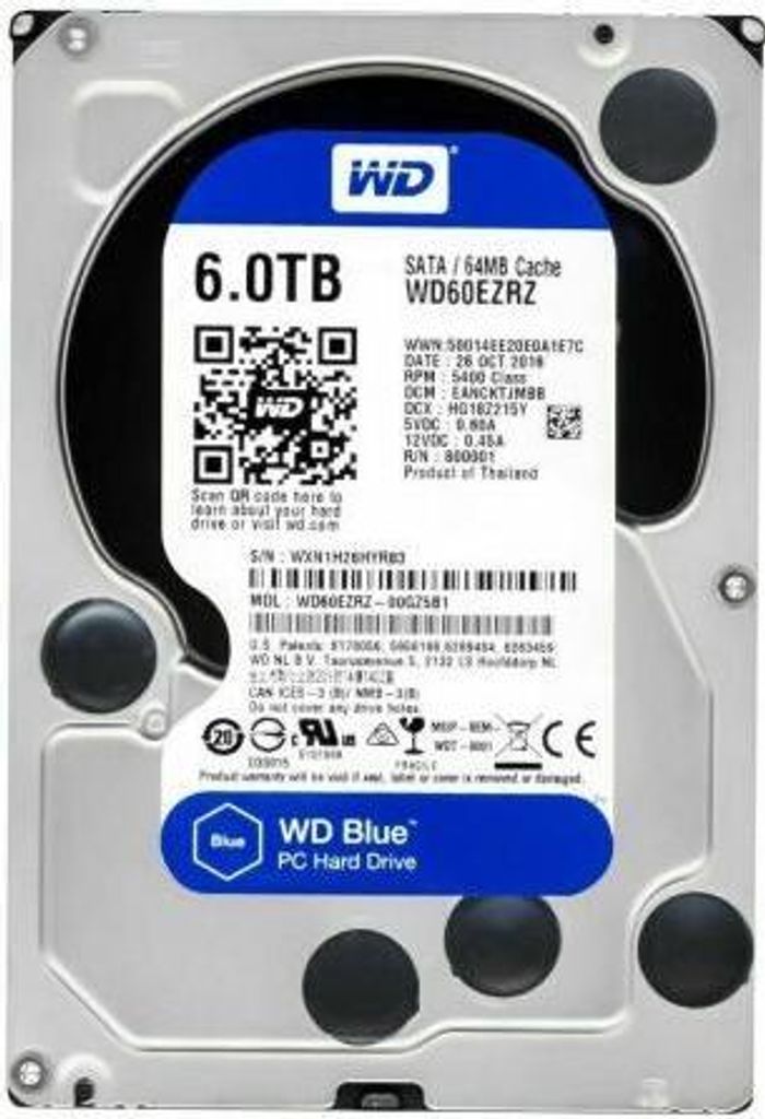 WD60EZRZ  Western Digital Blue 3.5 Zoll 6000 GB Serial ATA Produktbild 