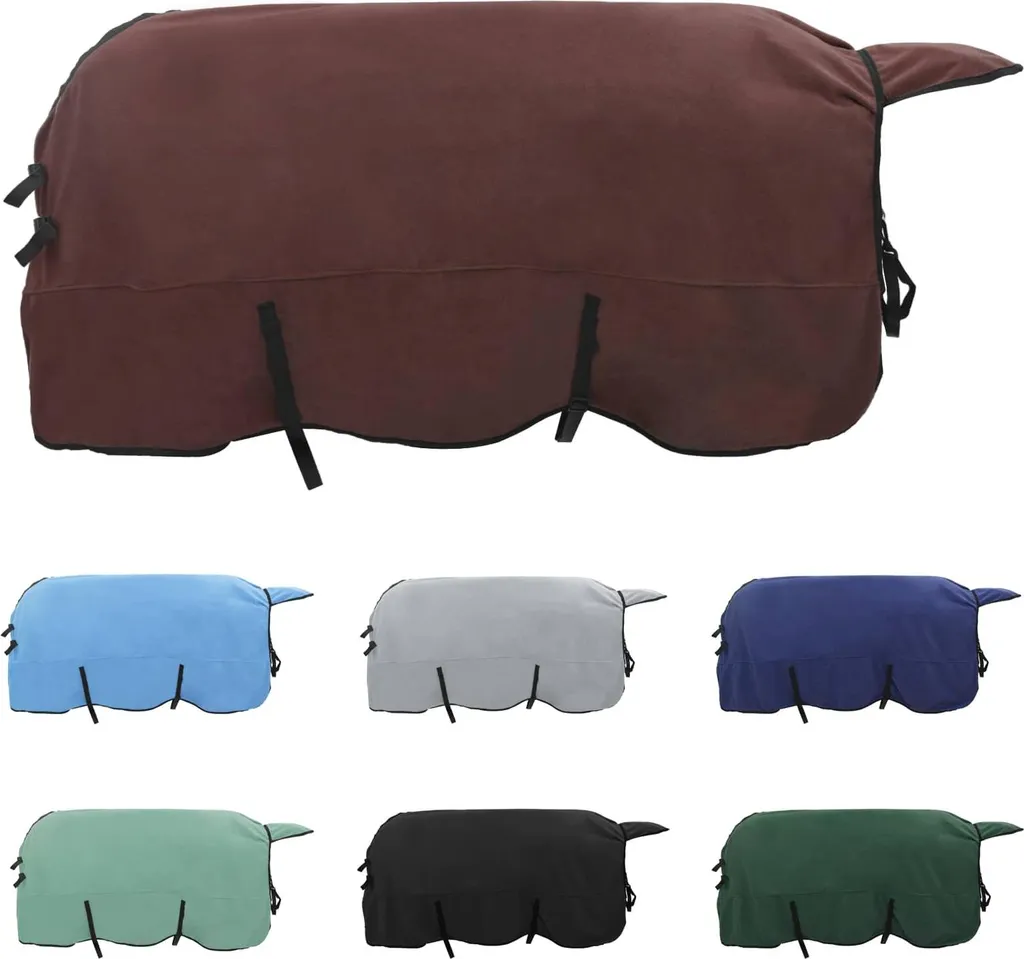 vidaXL Coperta per cavalli Marrone scuro Polyestere