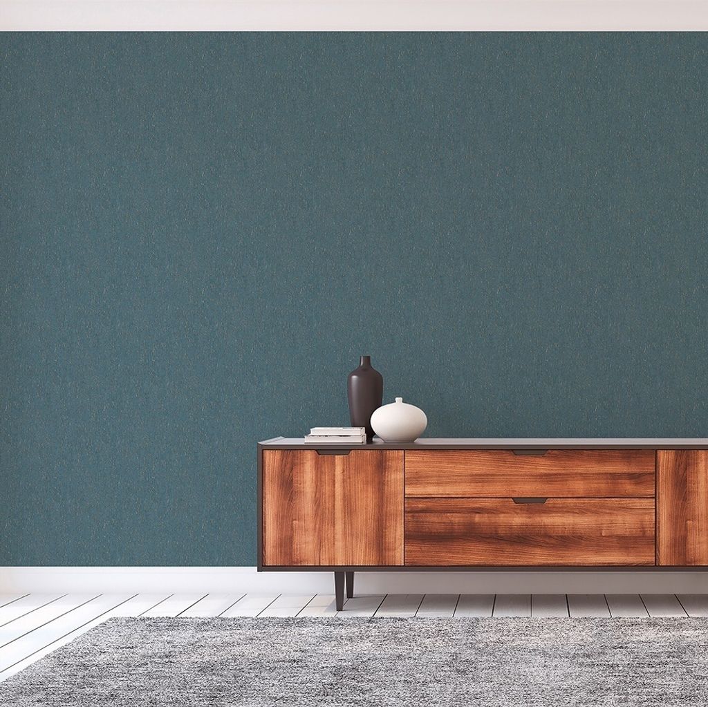 Tapete Ricco Stein M1-No.11103 Vlies Blau Petrol Tadessi 10.05 m x 0.53 m