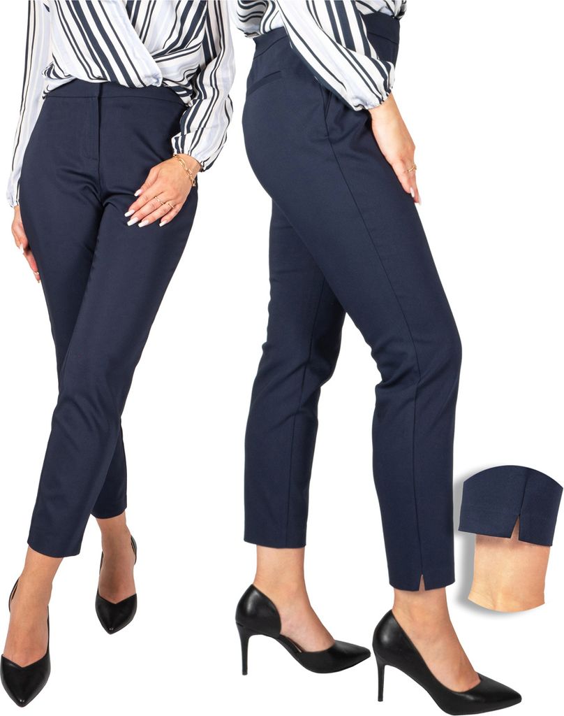 FIRI Formelle Damenhose mit geradem Bein, Blau, W40-L27 L