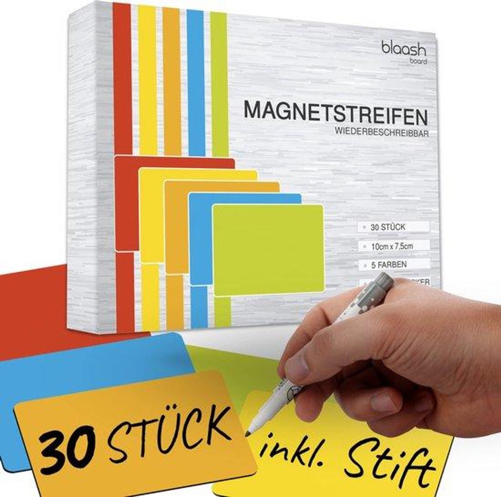 Magnetische Schreibbretter, 7,5 x 10 cm, inkl. Stift und Gummi, für Whiteboards, Kühlschränke, Magnetbretter und Metallflächen