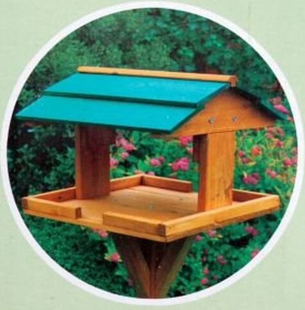 Vogelhaus Vogelfutterhaus mit Ständer aus Holz 112 cm x 31 Produktbild 3