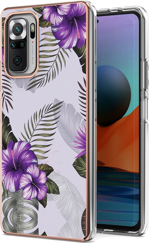Redmi Note 10 Pro Hülle, Muster Handyhülle Weich TPU Bumper Schutzhülle für Xiaomi Redmi Note 10 Pro/ Note 10 Pro Max Lila