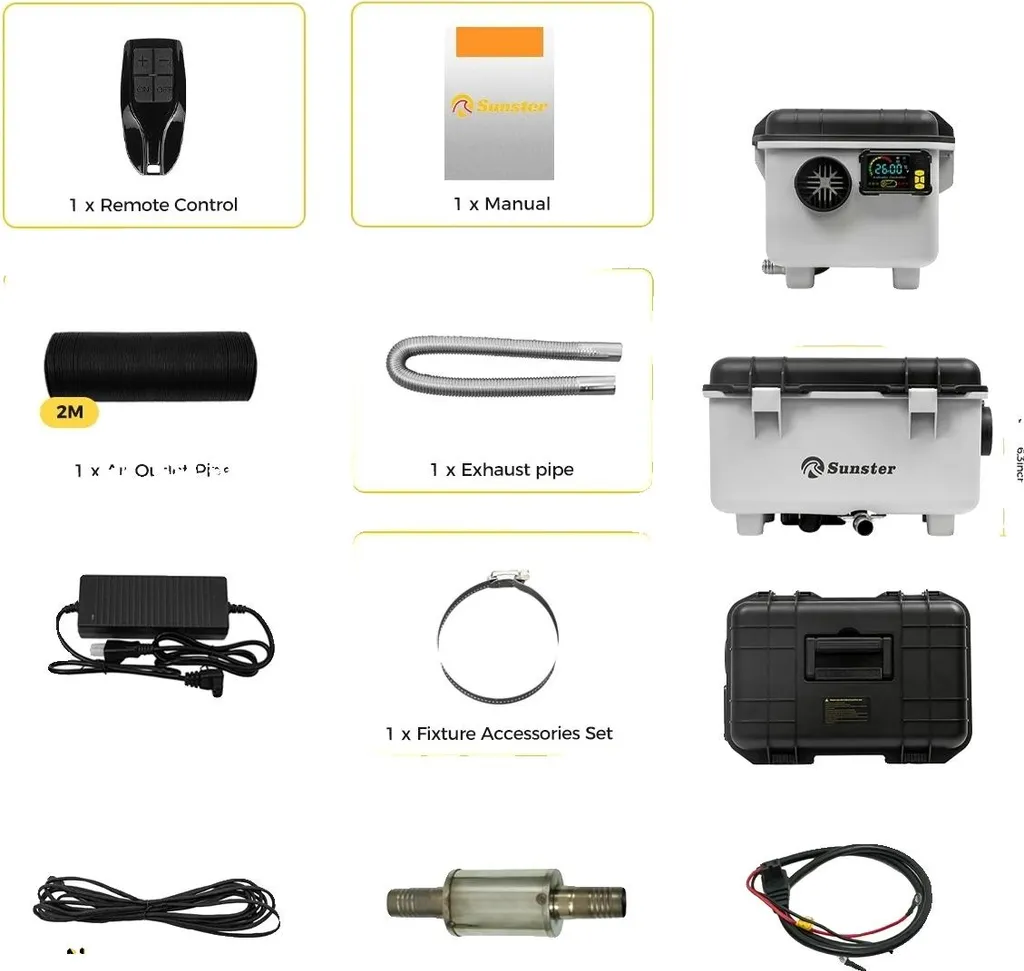 Chauffage Stationnaire Diesel 8KW Autonome avec Connexion Bluetooth Smart