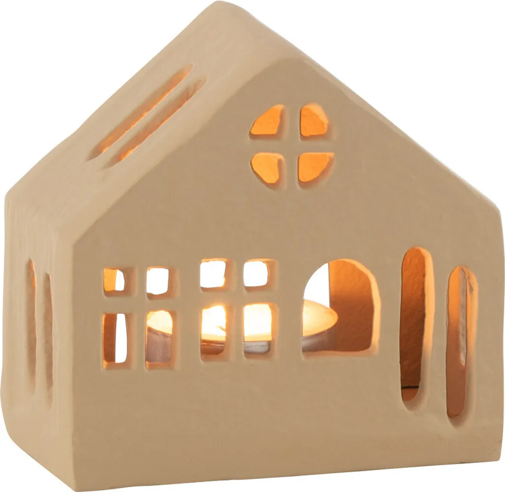 Table d'appoint J-Line Maison Goa en aluminium beige design élégant