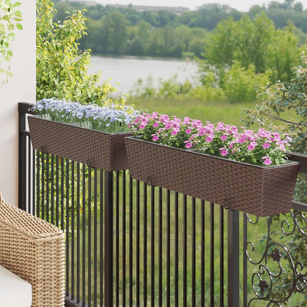 Maison Exclusive - Balkon 2 pcs 80 x 17 x 17 cm Metall
