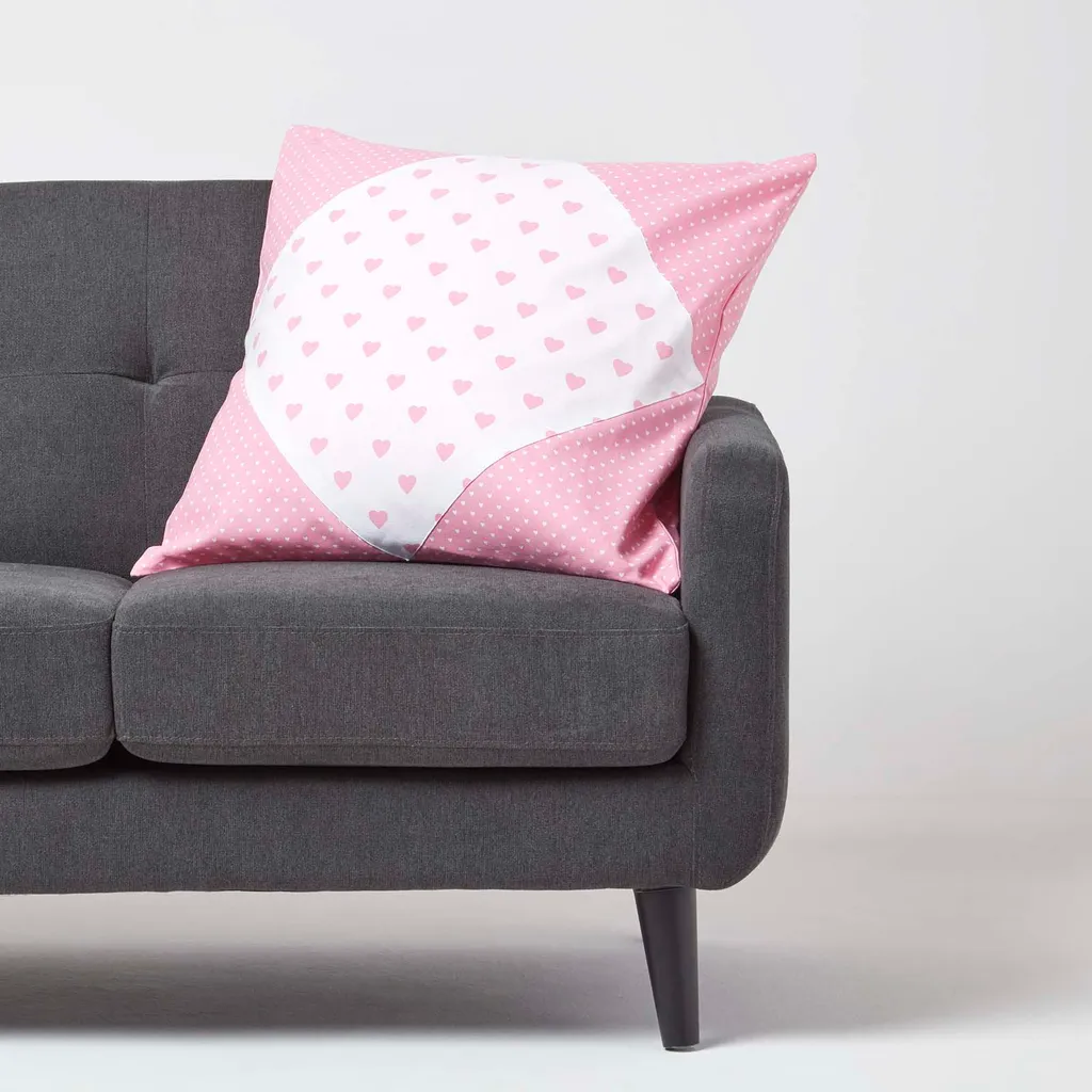 Cuscino cotone trapuntato rosa 45 x 45 cm BISTORTA
