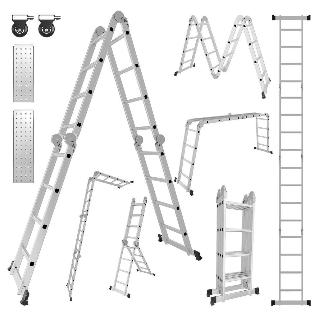 Échelle multifonctionnelle en aluminium Ikodm 7 en 1, avec Image du produit 