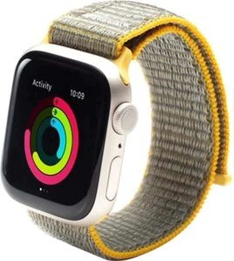 Bracelet Apple Watch 45/44/42mm ZAGG GEAR4 en silicone jaune flexible