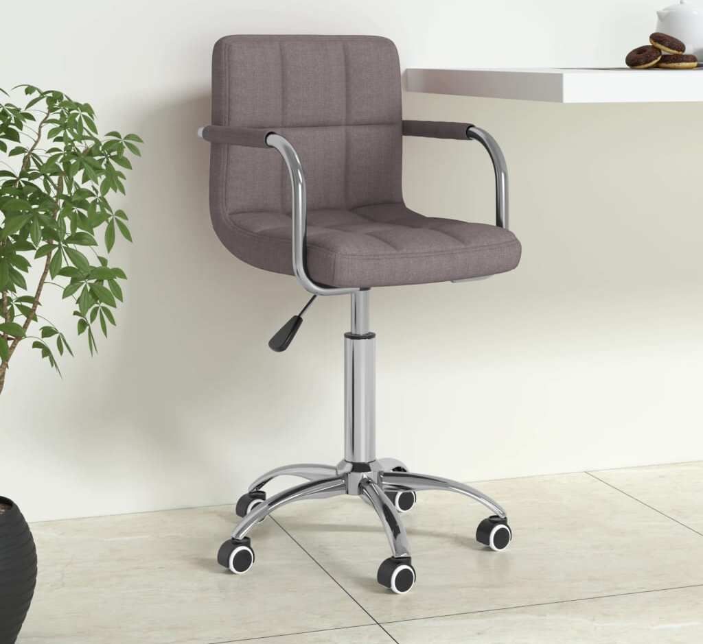 vidaXL Bürostuhl Drehbar Taupe Stoff Produktbild 