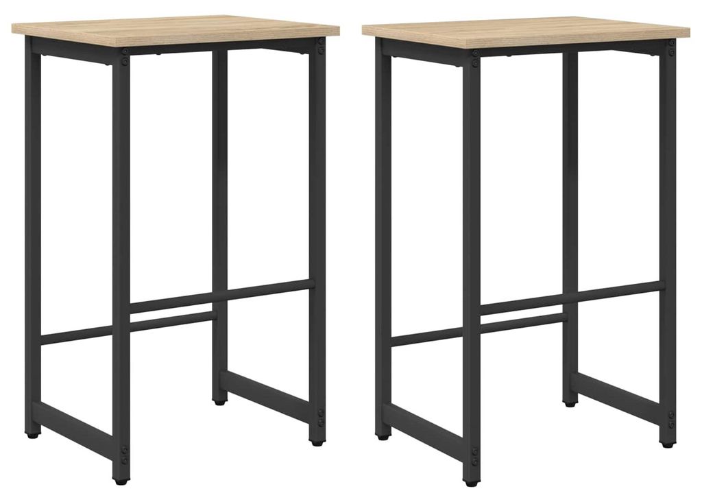 vidaXL Barhocker 2 stk. Sonoma-Eiche 40 x 32 x 74 cm Produktbild 