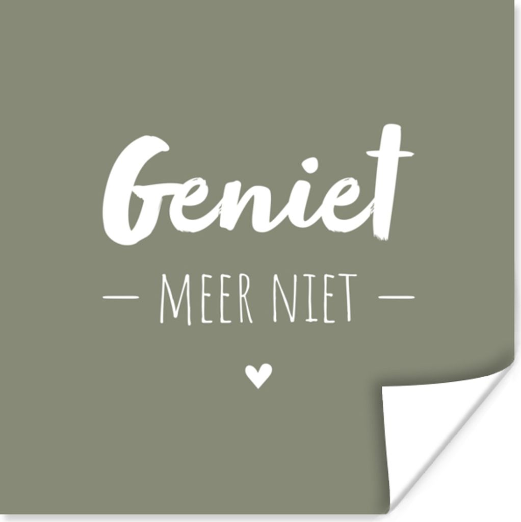 MuchoWow Poster Sprichwörter - Genieße nicht - Sommer - Text 75x75 cm - Wand Dekoration