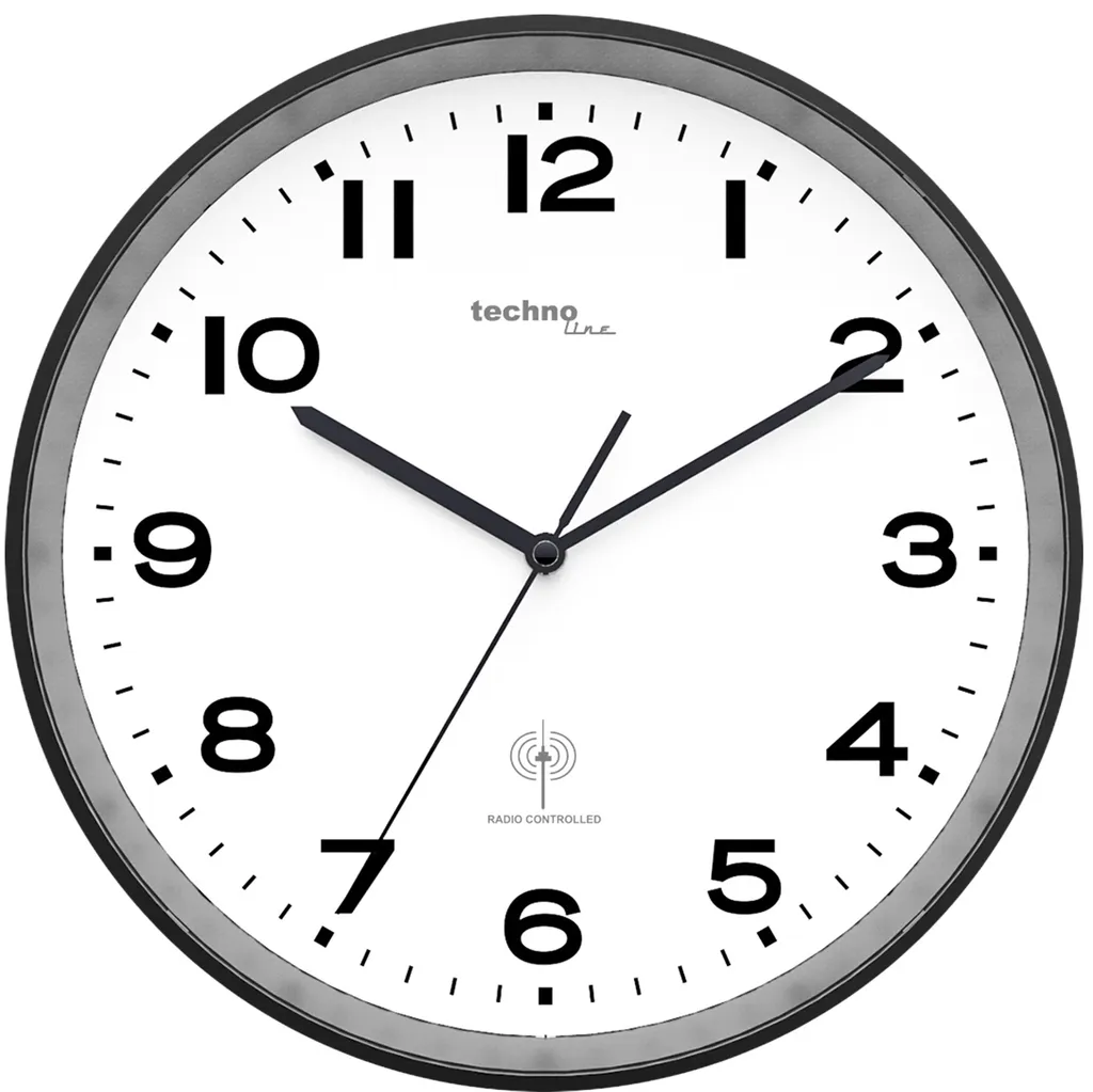 Horloge TechnoLine WT 8500 Noire - Grand Cadran Lisible et Design Épuré