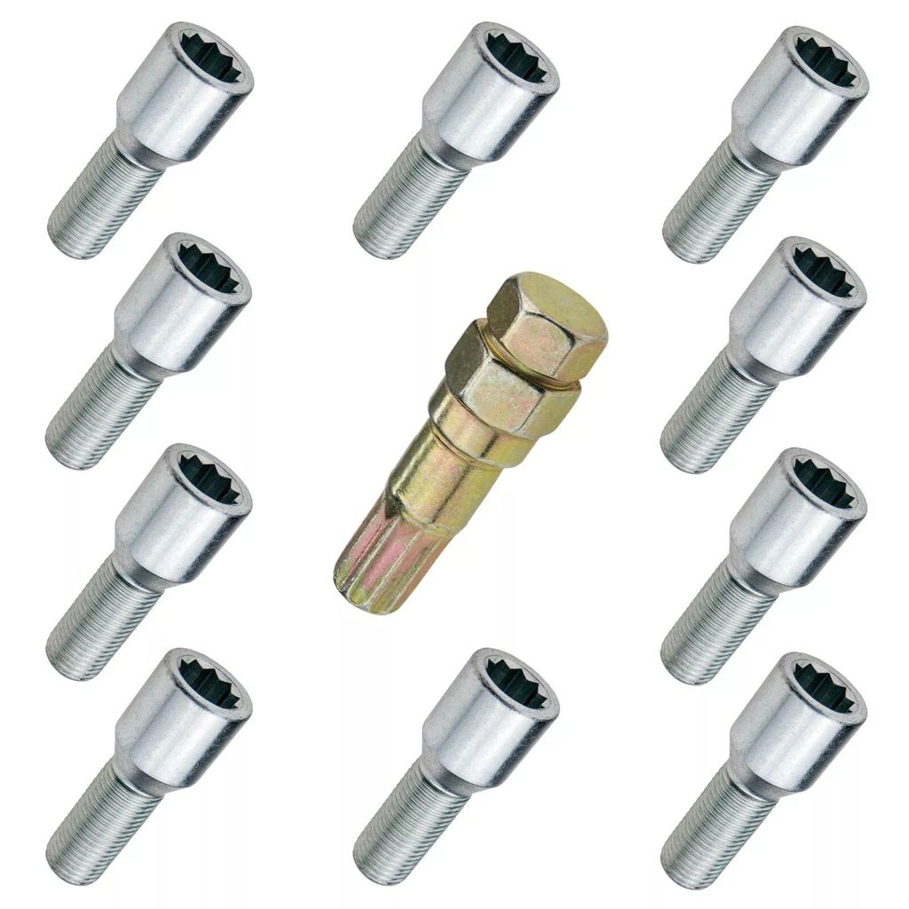 10x Kegelbund Radschraube, M12x1.25, Gewindelänge: 50mm, SW 10R