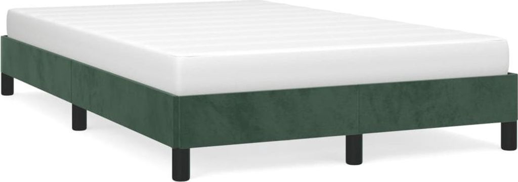 vidaXL Bettgestell ohne Matratze Dunkelgrün 120x200 cm Samt