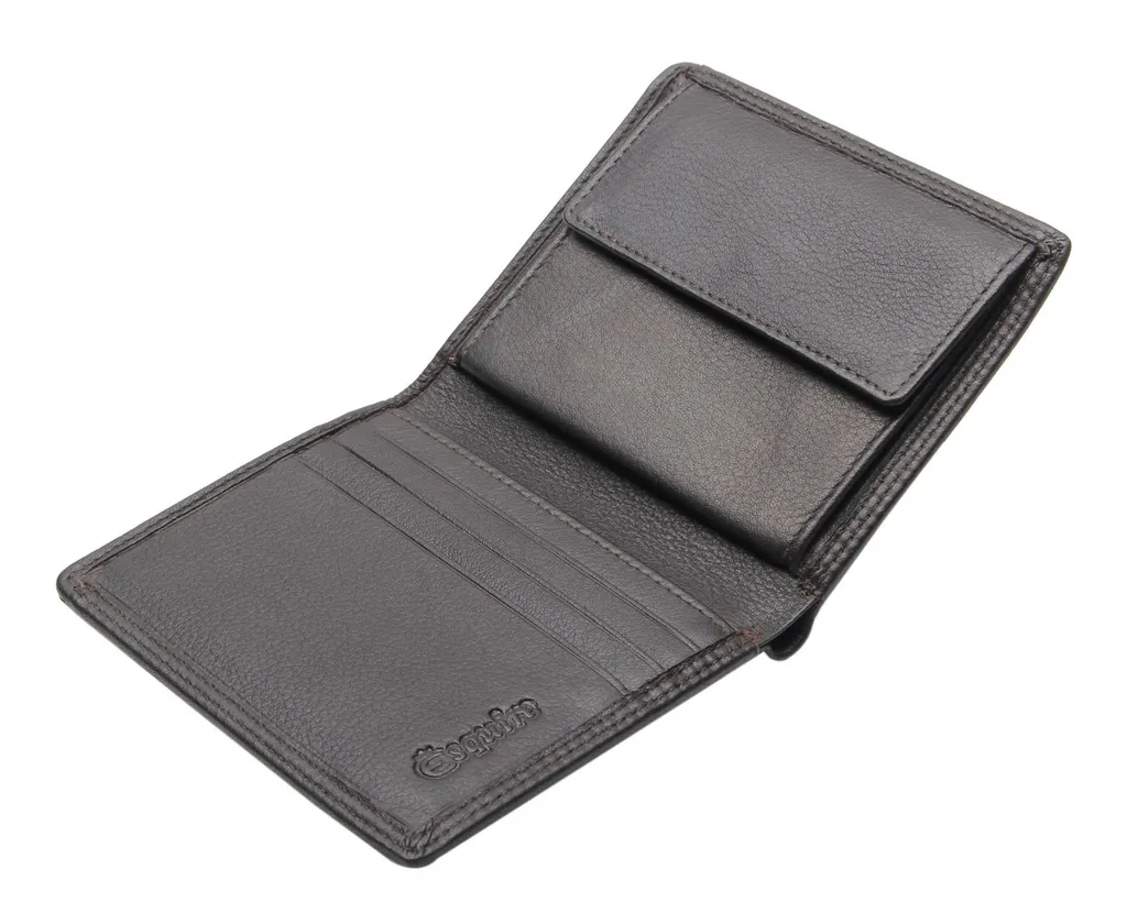 Esquire Duo Wallet Marrone Scuro: Portafoglio Uomo in Pelle Nappa - 3
