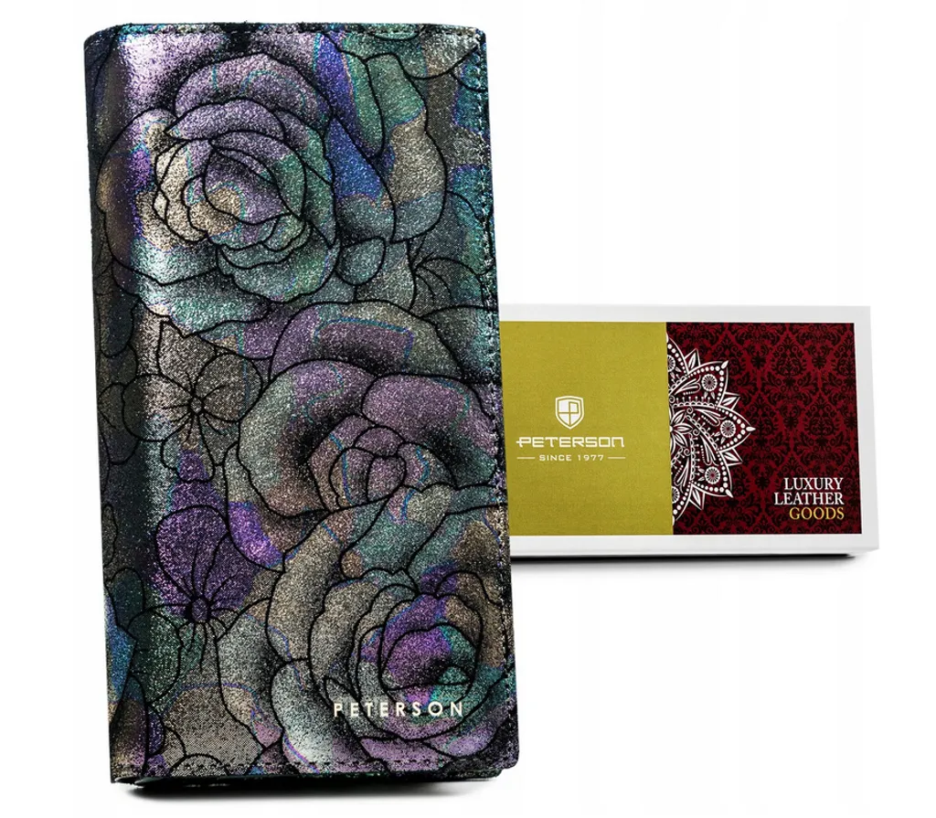 Portefeuille Peterson cuir avec protection RFID et multiples rangements