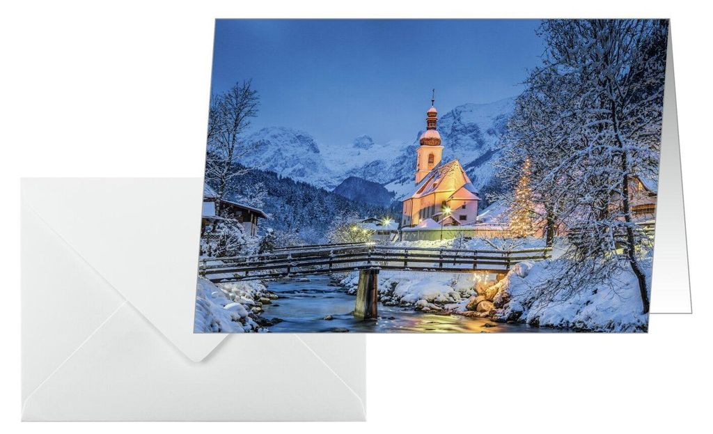 SIGEL DS097 Weihnachts-Karten "Bavarian Christmas" - A6 - 25 Karten + Umschläge inkl. Umschläge