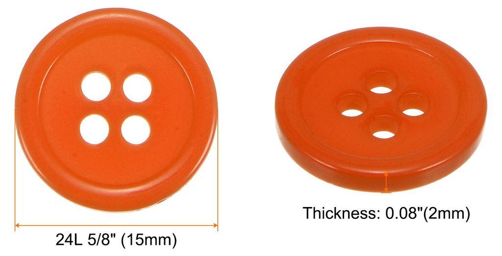 10 Stš¹ck Kn?pfe Gro?e N?hkn?pfe 5/8"(15mm) Harz Kunststoffkn?pfe Flach 4 Loch Rund Bastelkn?pfe zum N?hen Bekleidung Jacke Hemden Mantel Blazer ...