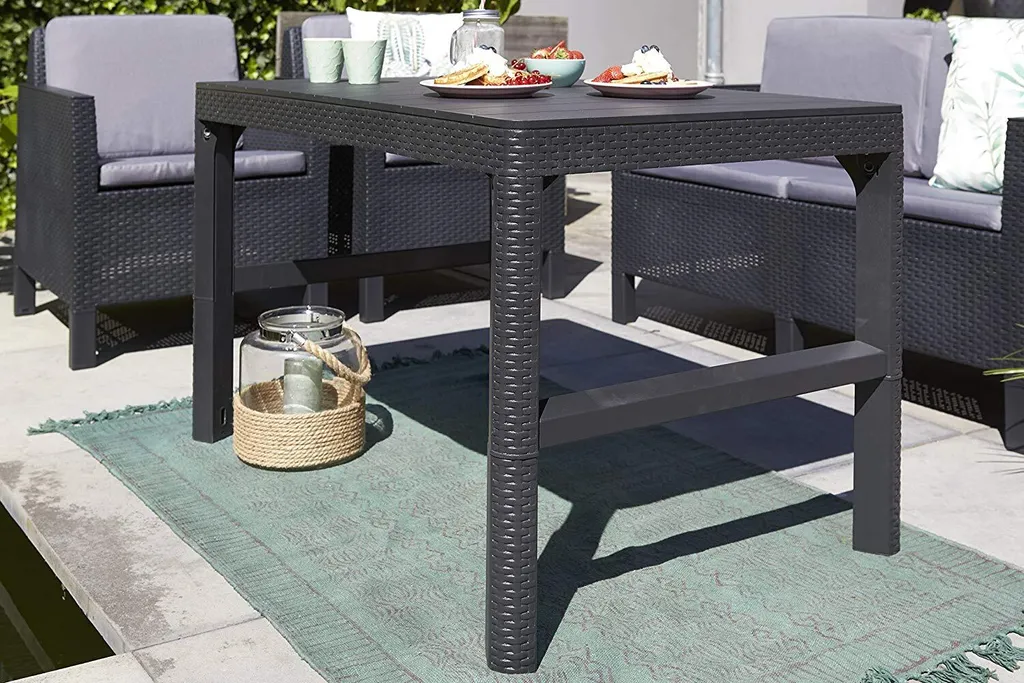 Table de jardin gain de place Allibert Lyon hauteur adaptable