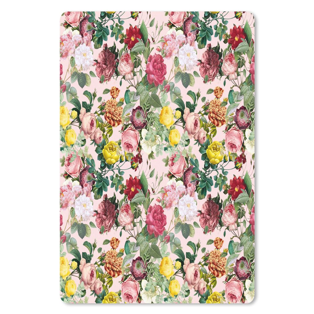 MuchoWow Mauspad Mousepad Blumen - Rosen - Rosa 40x60 cm - Mousepads - Maus Mat - Pad - Mausunterlage - Schreibtisch Accesoire