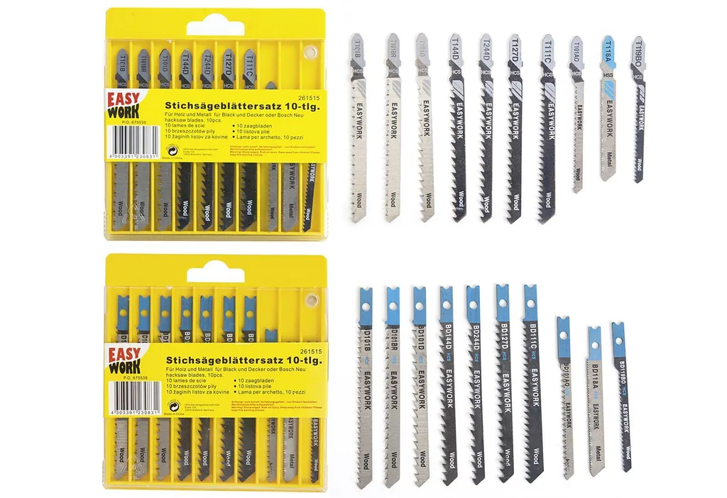 Set 5 Lame EASY WORK EW 261515 per Seghetto Alternativo Professionale
