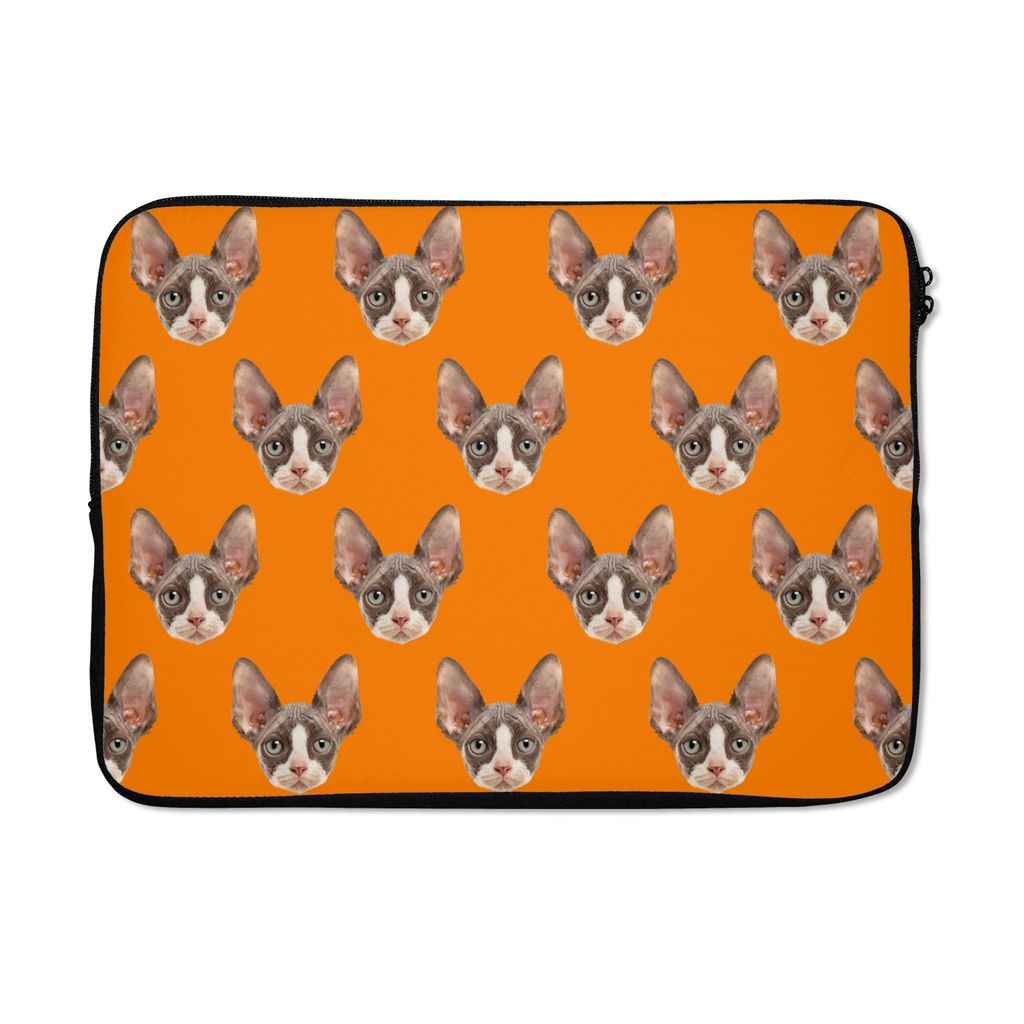 MuchoWow Laptop Hülle 14 ZollTier - Orange - Muster Laptoptasche - Laptoptasche - Stoßsicher - Schutzhaube