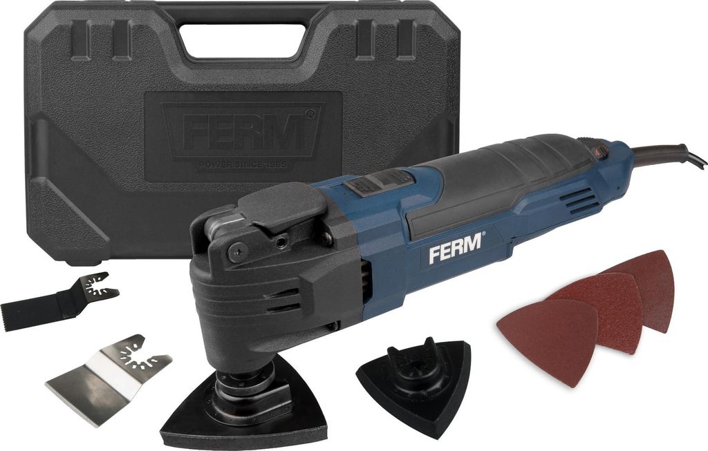 FERM OTM1007 Oszillierendes Multitool – 300 W – inkl. 7 Zubehörteilen