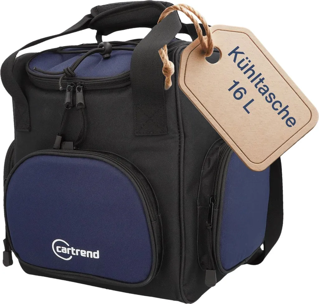 Cartrend Cool Bag 16L con cavo di collegamento per auto da 12 V, tracolla regolabile