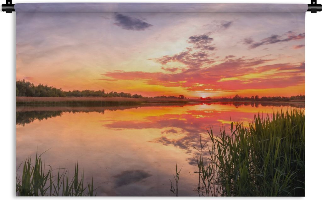 MuchoWow Wandteppich Wandbehang Wasser - Luft - Natur 120x80 cm Tapisserie Dekoration Wandtuch - Wanddekorationen - Wandtücher