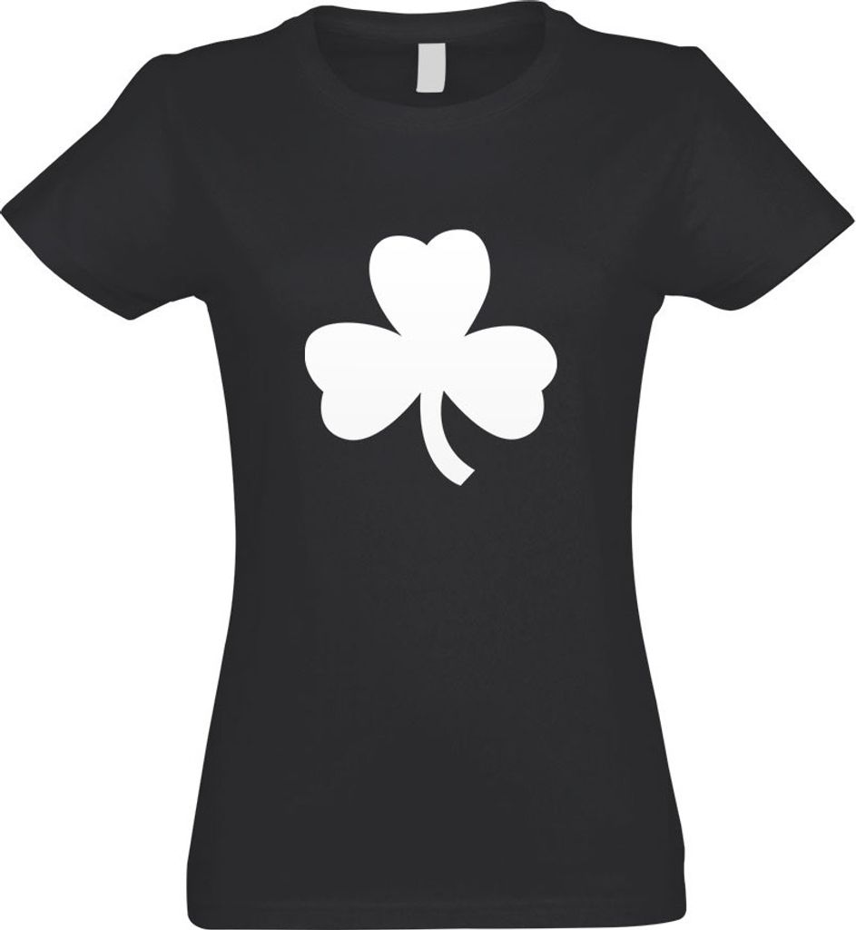 Kiwistar - T-Shirt tailliert - Damen - Graphit - Kleeblatt - mit Motiv Bedruckt - Funshirt Design - Sport - Freizeit - Damen - XXL