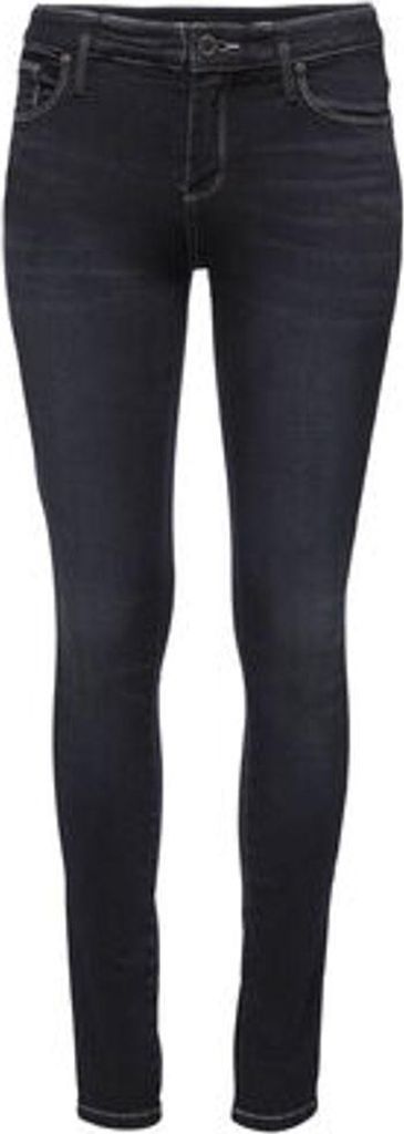 Schwarze Kletterjeans Forged Denim von Black Diamond; schmal geschnitten; ideal für Damen.