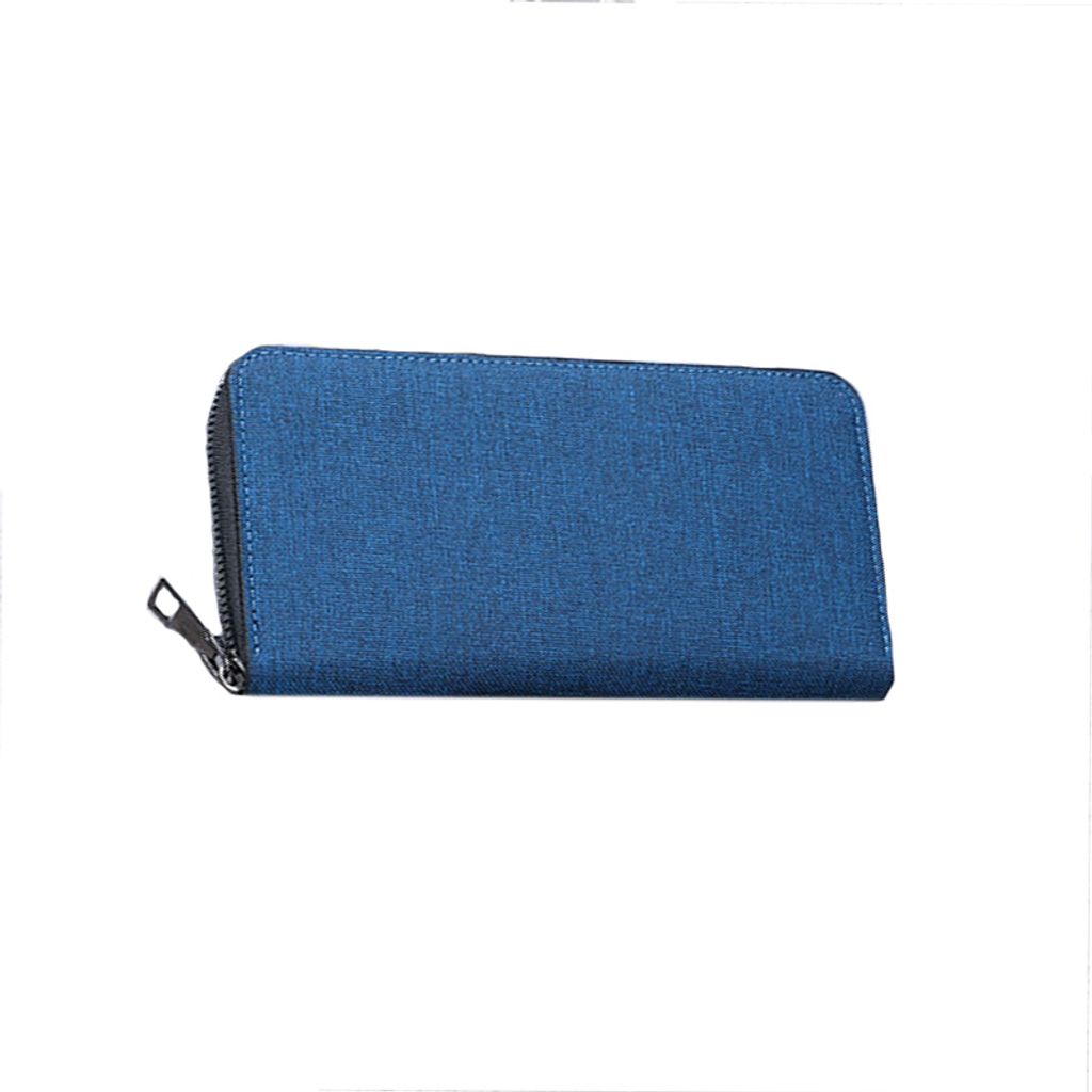 INF Stylische blaue Herren Lange Reißverschluss Geldbörse Clutch Tasche