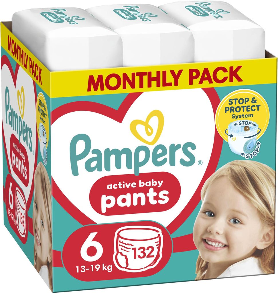 Pampers Pants Barres de couches taille 6, 132 pièces, Image du produit 